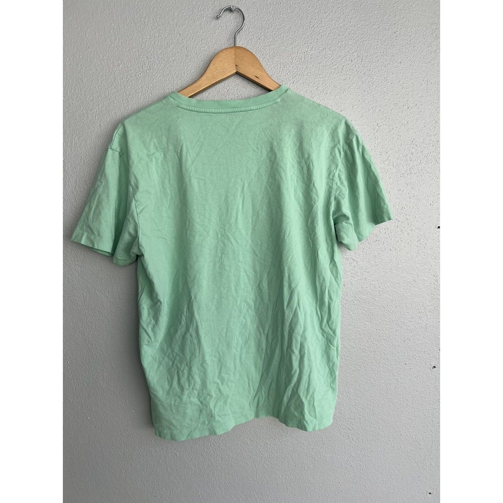Polo Ralph Lauren Mint Green Pink logo Mens Short Sleeve Shirt Size Medium - Picture 7 of 8